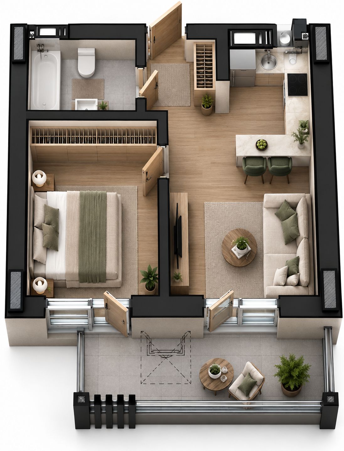Тип 1А — 39,76 м²