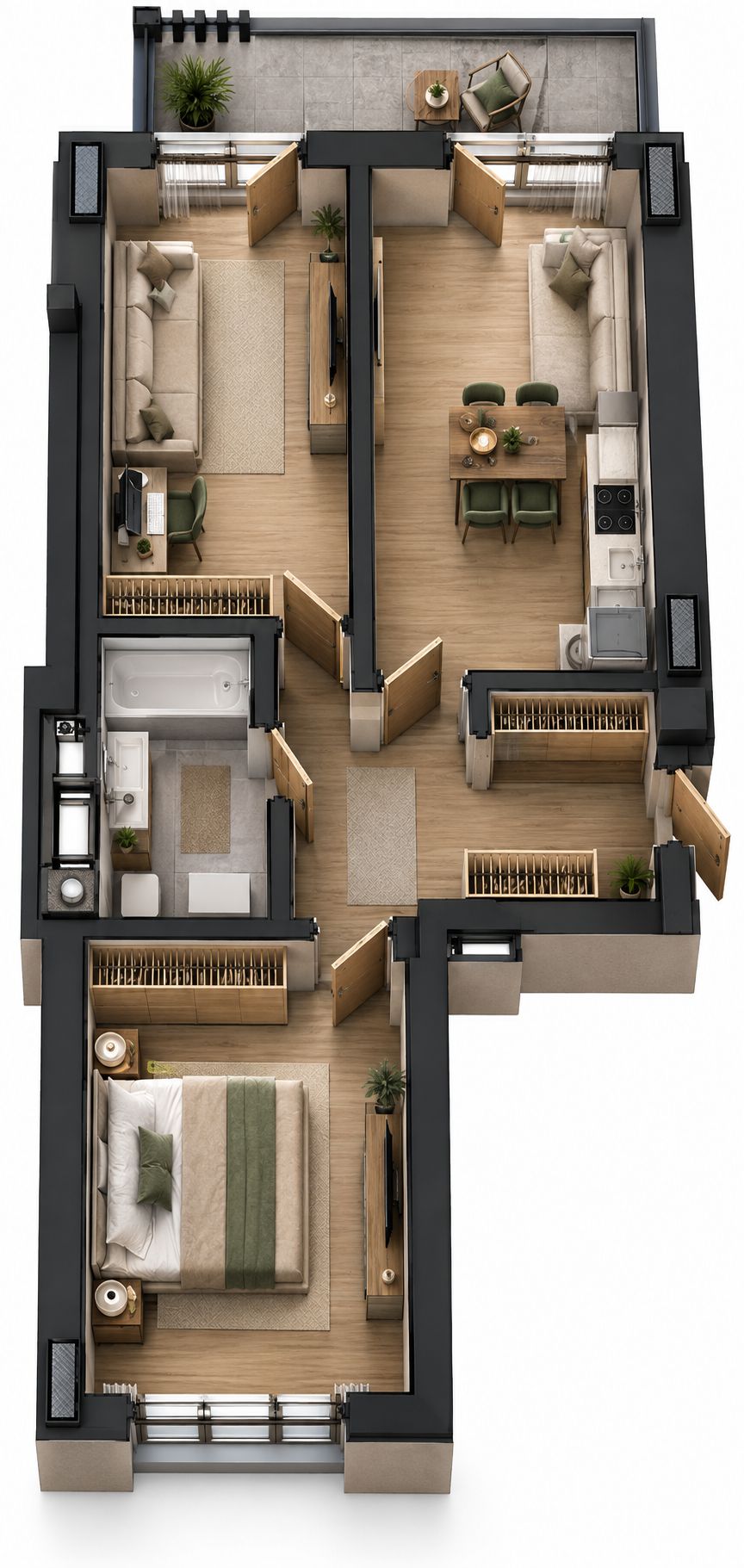 Тип 2А — 66,70 м²